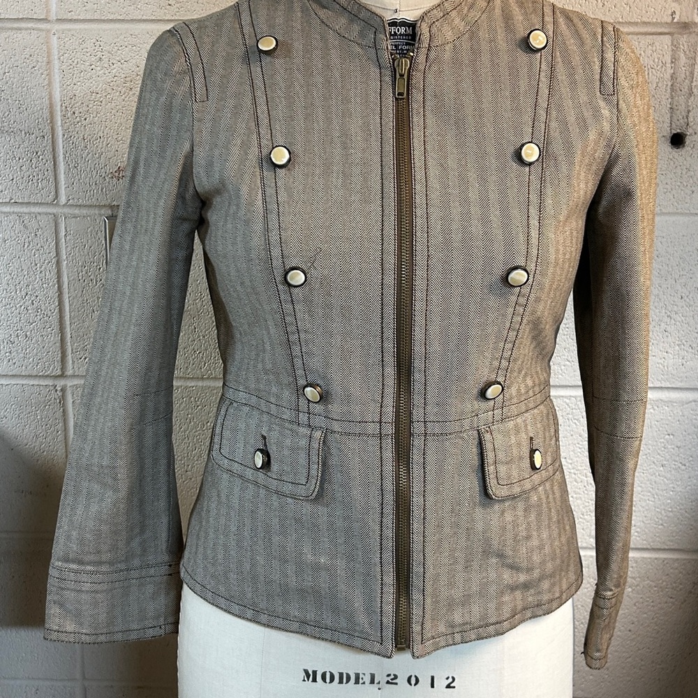 Women's Beige Military Style Jacket